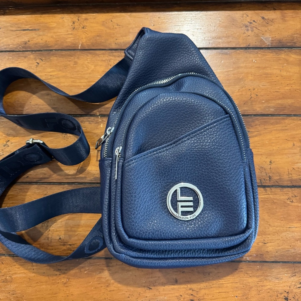 London Fog Dark Blue Sling Bag
